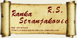 Ranka Stranjaković vizit kartica